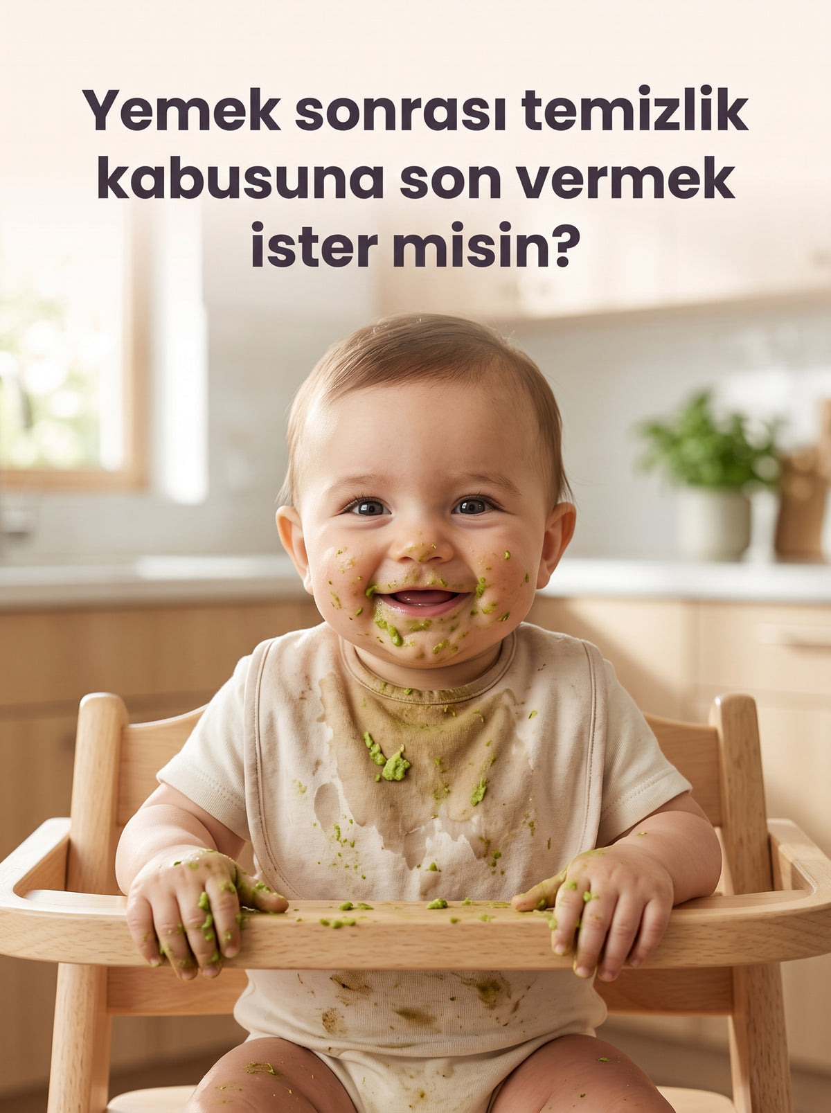 NOYAMIO® Silikon Önlük | Mint Yeşil