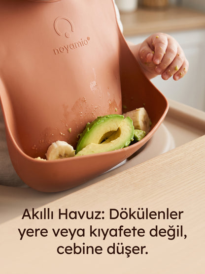 NOYAMIO® Silikon Önlük | Mint Yeşil