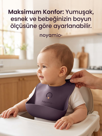 NOYAMIO® Silikon Önlük | Mint Yeşil